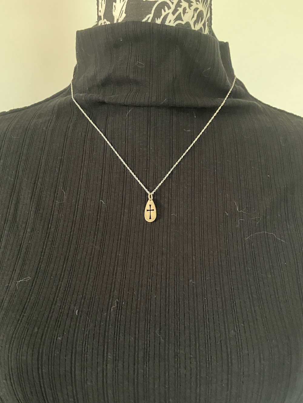 James Avery Teardrop Cross Pendant with Chain